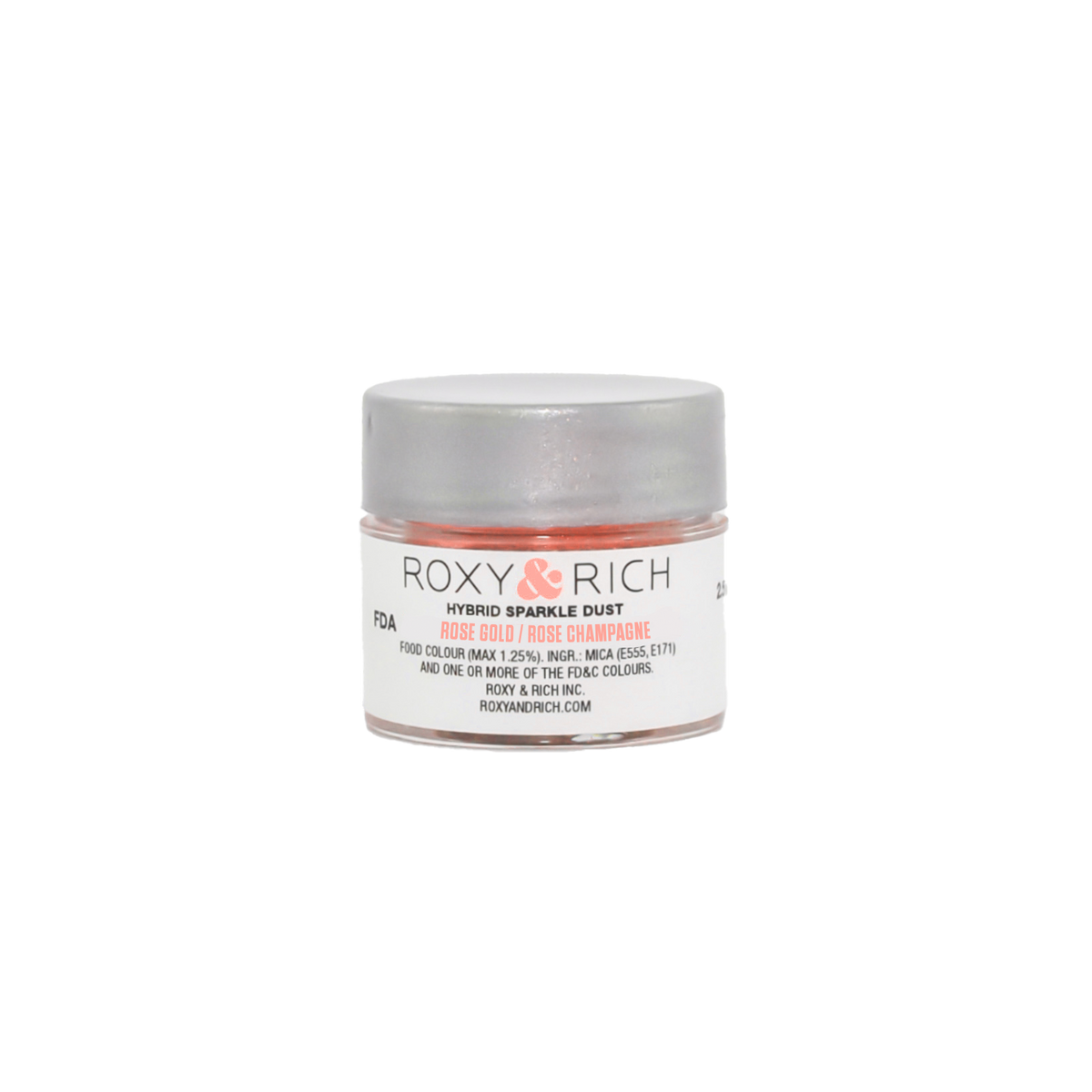 Poudre étincelante hybride Rose Champagne 2.5g - Roxy & Rich - Poudre étincelante - S2-054 - La Guilde Culinaire