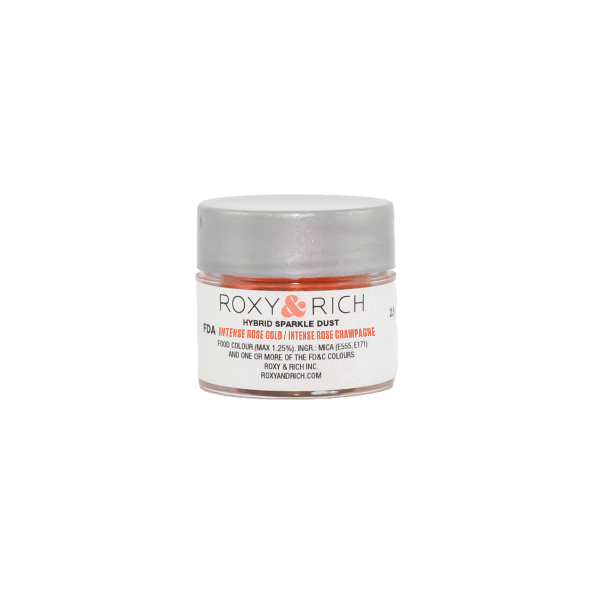 Poudre étincelante hybride Intense Rose Champagne 2.5g - Roxy & Rich - Poudre étincelante - S2-056 - La Guilde Culinaire