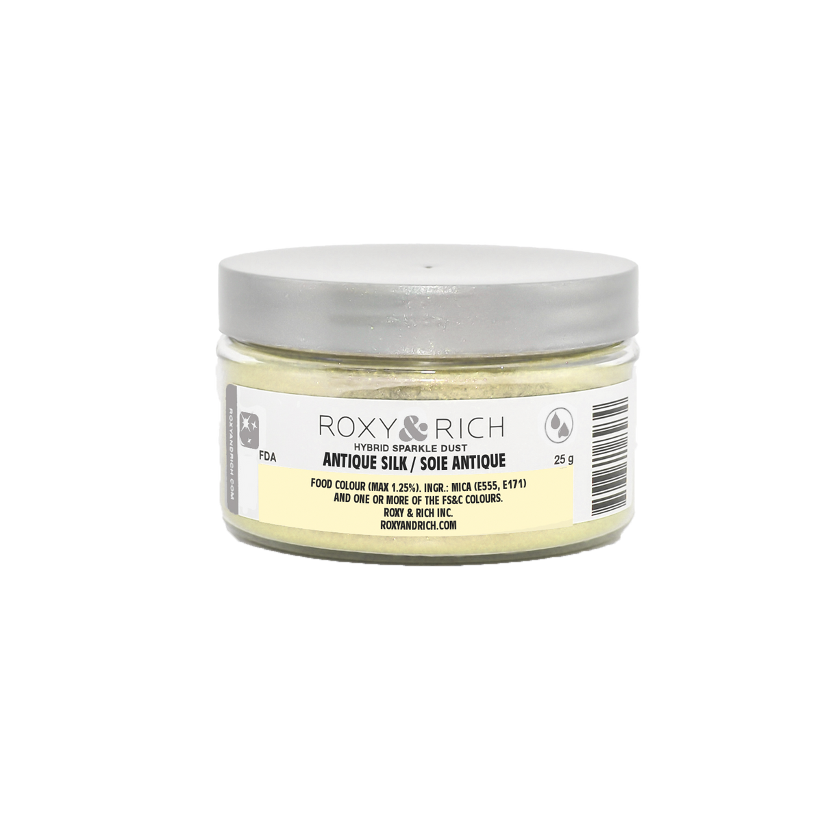 Poudre étincelante hybride Soie Antique 25g - Roxy & Rich - Poudre étincelante - S25-001 - La Guilde Culinaire