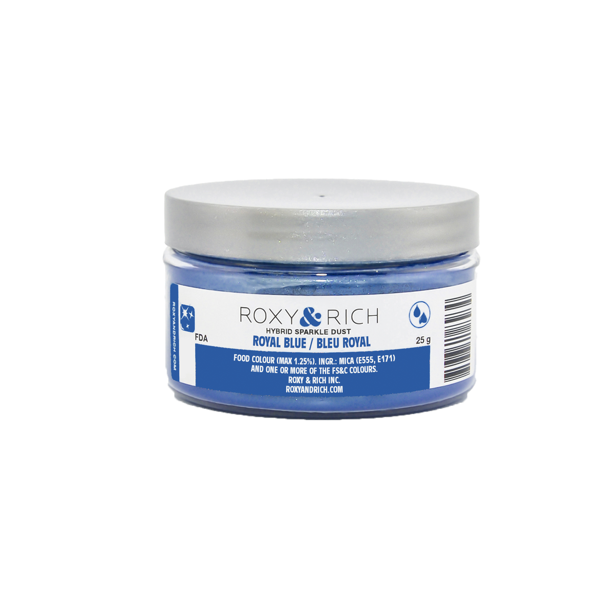 Poudre étincelante hybride Bleu Royal 25g - Roxy & Rich - Poudre étincelante - S25-005 - La Guilde Culinaire