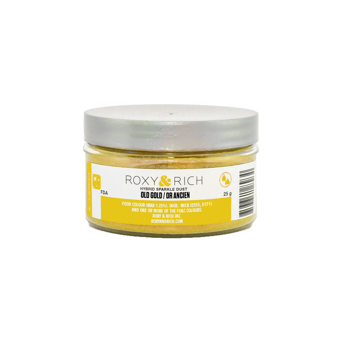 Poudre étincelante hybride Or Ancien 25g - Roxy & Rich - Poudre étincelante - S25-048 - La Guilde Culinaire