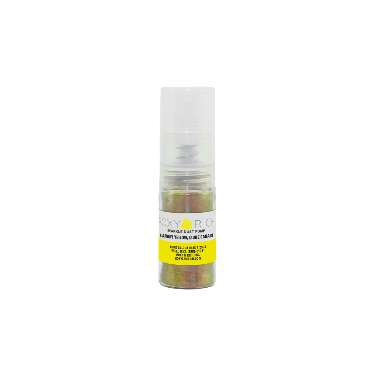 Pompes pour poudres étincelantes Jaune Canari 4g - Roxy & Rich - Poudre étincelante - S4-012P - La Guilde Culinaire