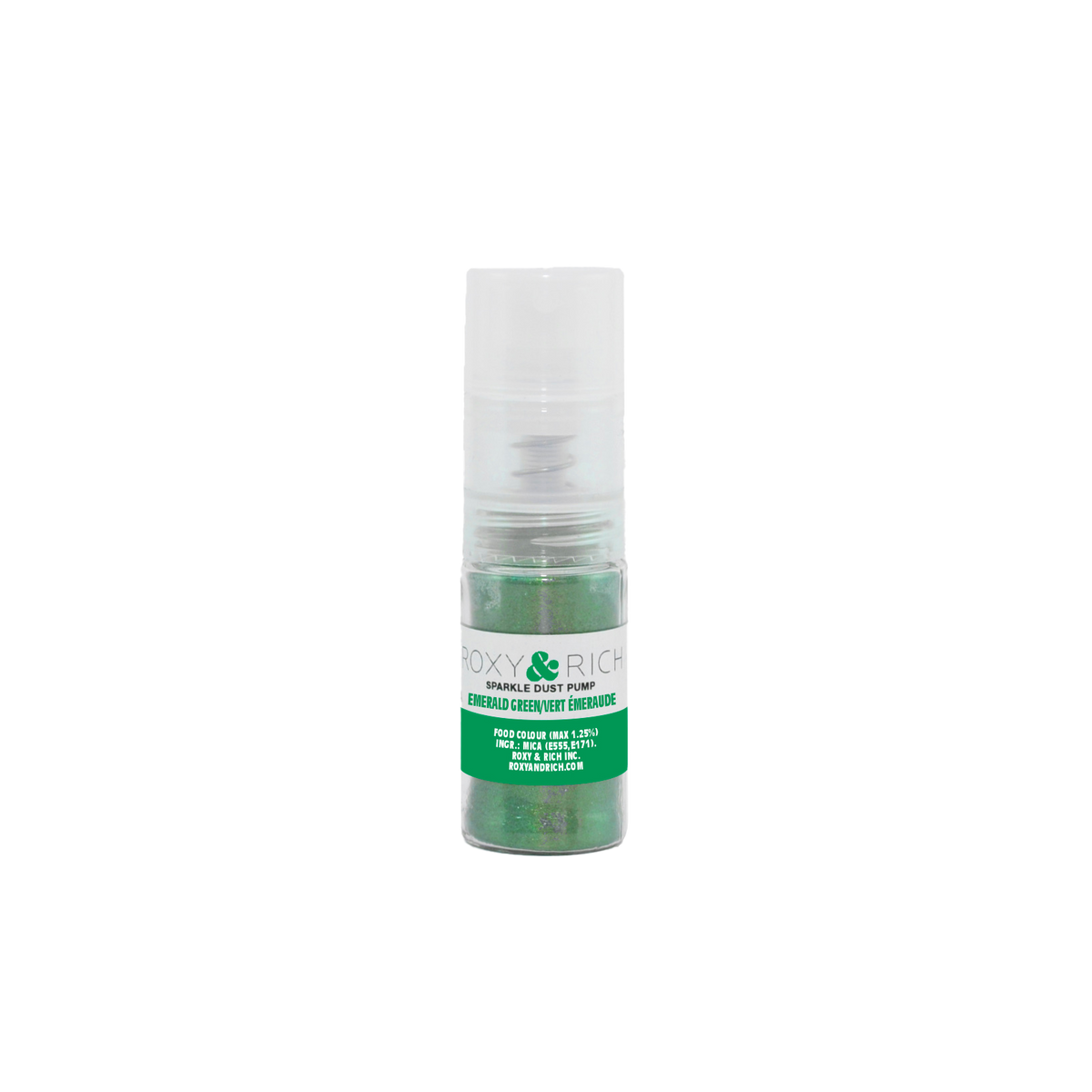 Pompes pour poudres étincelantes Vert Émeraude 4g - Roxy & Rich - Poudre étincelante - S4-033P - La Guilde Culinaire