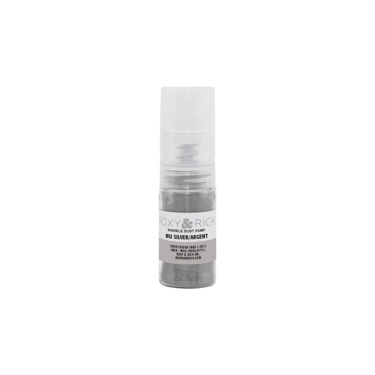 Pompes pour poudres étincelantes Argent 4g - Roxy & Rich - Poudre étincelante - S4-049P - La Guilde Culinaire