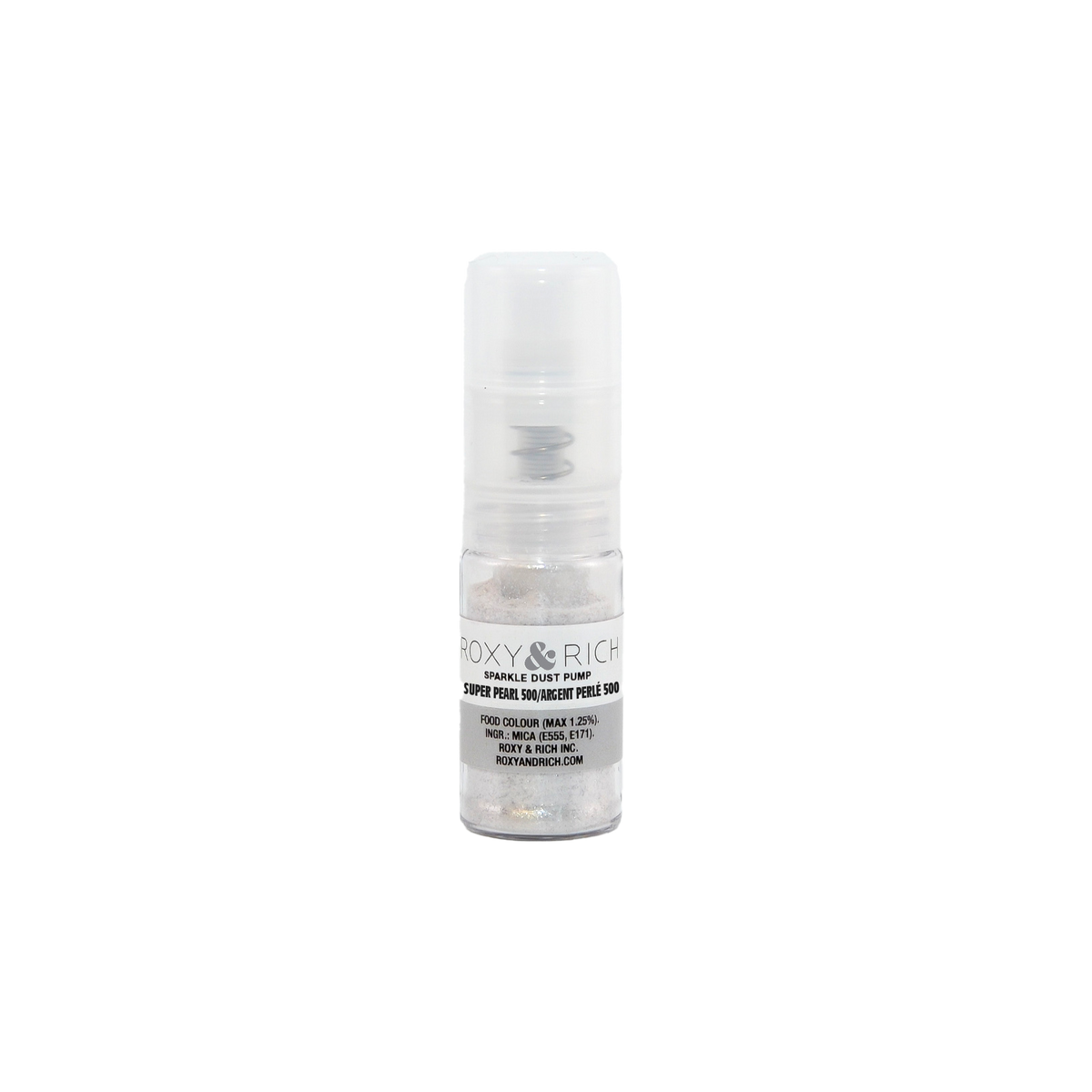 Pompes pour poudres étincelantes Argent Perlé 4g - Roxy & Rich - Poudre étincelante - SP4-009P - La Guilde Culinaire