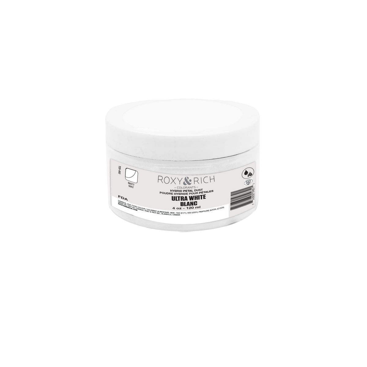 Poudres hybrides pour Pétales Blanc 113g/ 4 oz - Roxy & Rich - Poudres Hybrides Pétales - T25-002 - La Guilde Culinaire