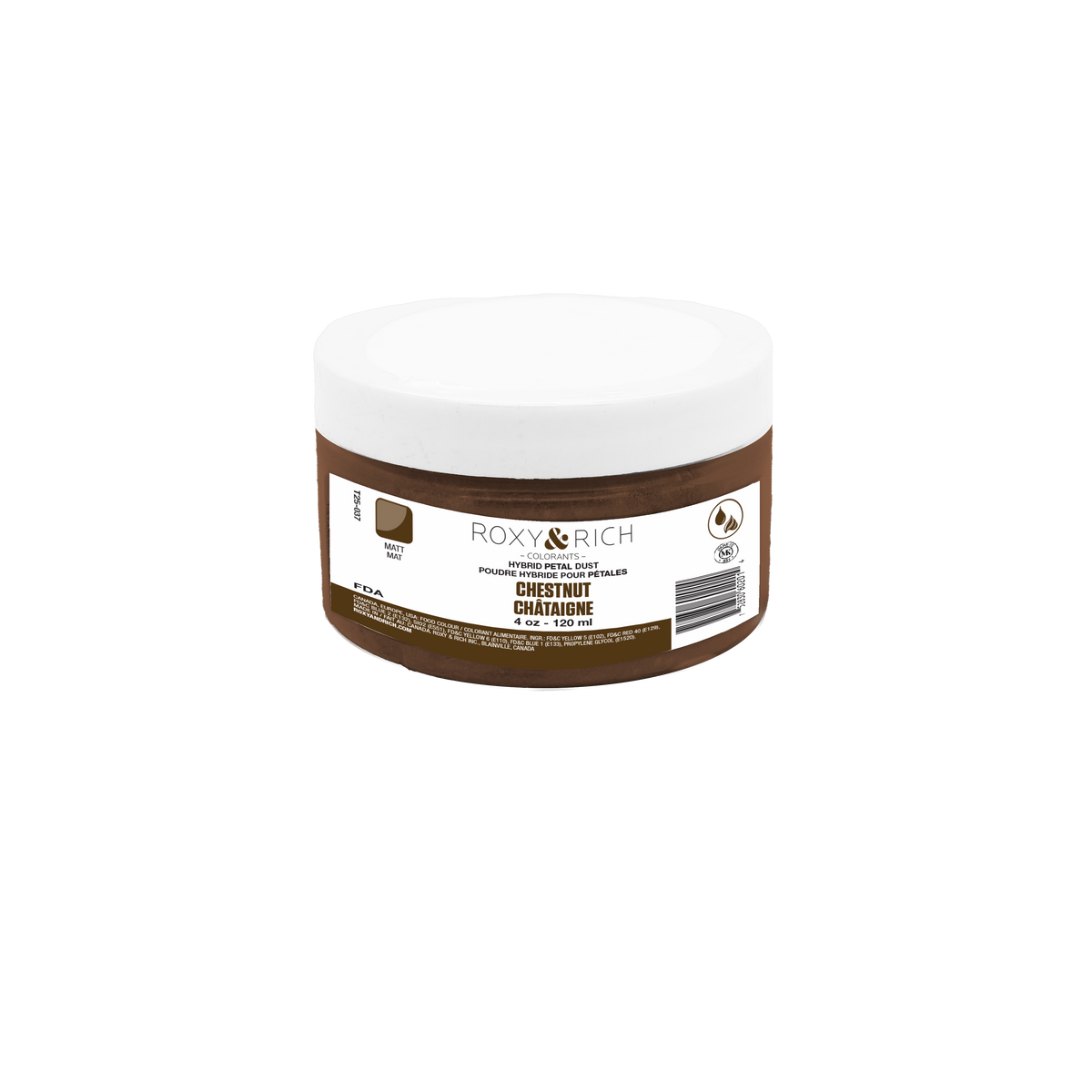 Poudres hybrides pour Pétales Châtaigne 113g/ 4 oz - Roxy & Rich - Poudres Hybrides Pétales - T25-037 - La Guilde Culinaire
