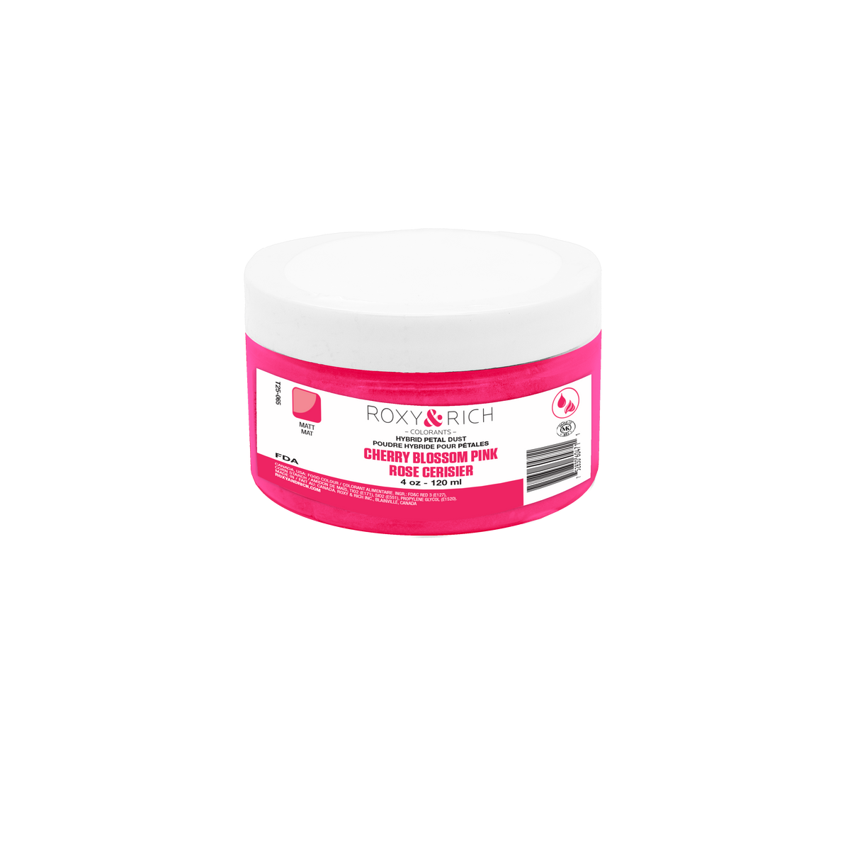 Poudres hybrides pour Pétales Rose Cerisier 113g/ 4 oz - Roxy & Rich - Poudres Hybrides Pétales - T25-065 - La Guilde Culinaire