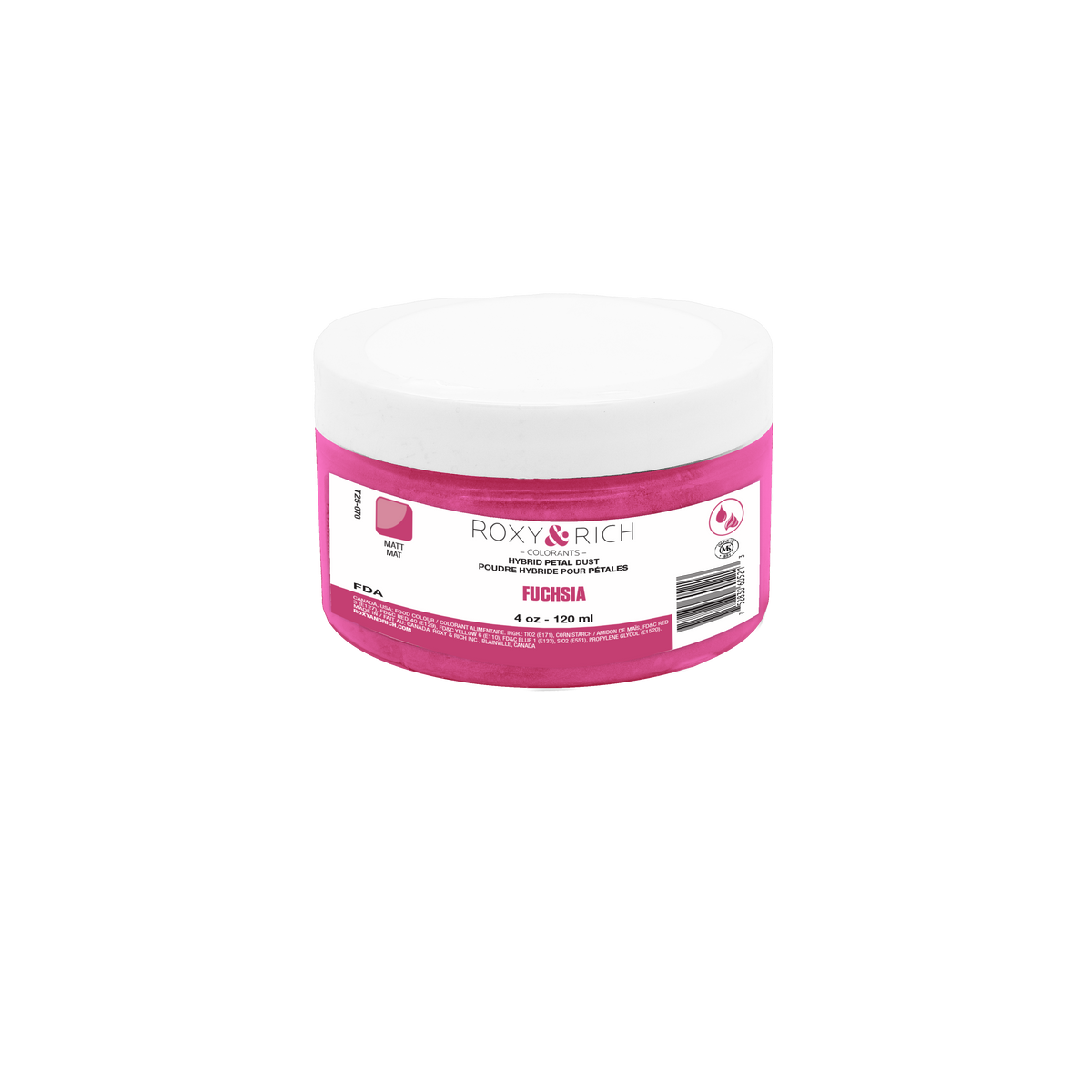 Poudres hybrides pour Pétales Fuchsia 113g/ 4 oz - Roxy & Rich - Poudres Hybrides Pétales - T25-070 - La Guilde Culinaire