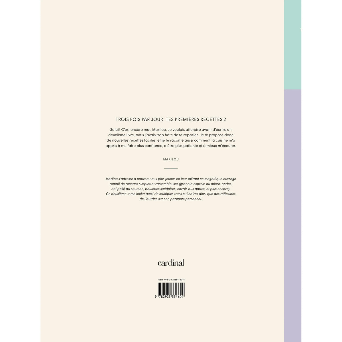 3 fois par jour : tes premières recettes t.02 - Cardinal Ed. - Livre de cuisine - - La Guilde Culinaire