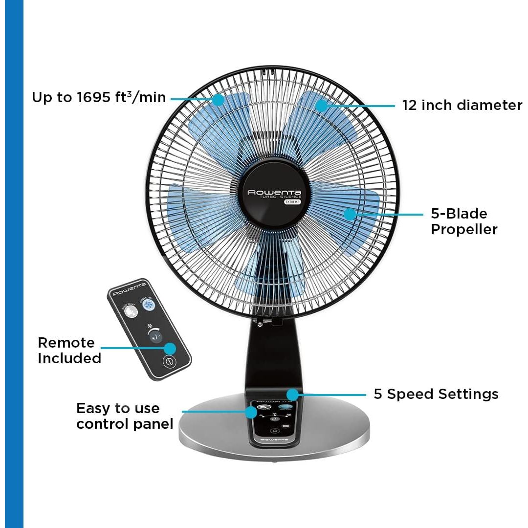 Ventilateur de table Turbo Silence 12" - Rowenta - Rowenta - Ventilateur - - La Guilde Culinaire