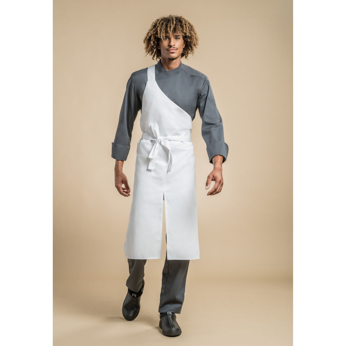 Tablier de boucher Aubrac Blanc * T1 - Clement Design - Tablier cuisine - AUBRAC BL T1 - La Guilde Culinaire