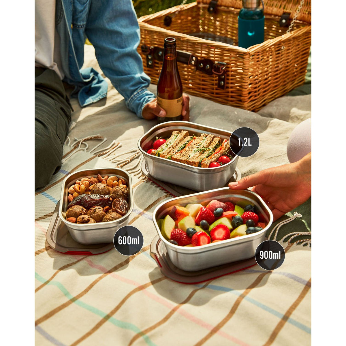 Boîte alimentaire multifonction en acier - Black + Blum London - Boîte à repas - - La Guilde Culinaire