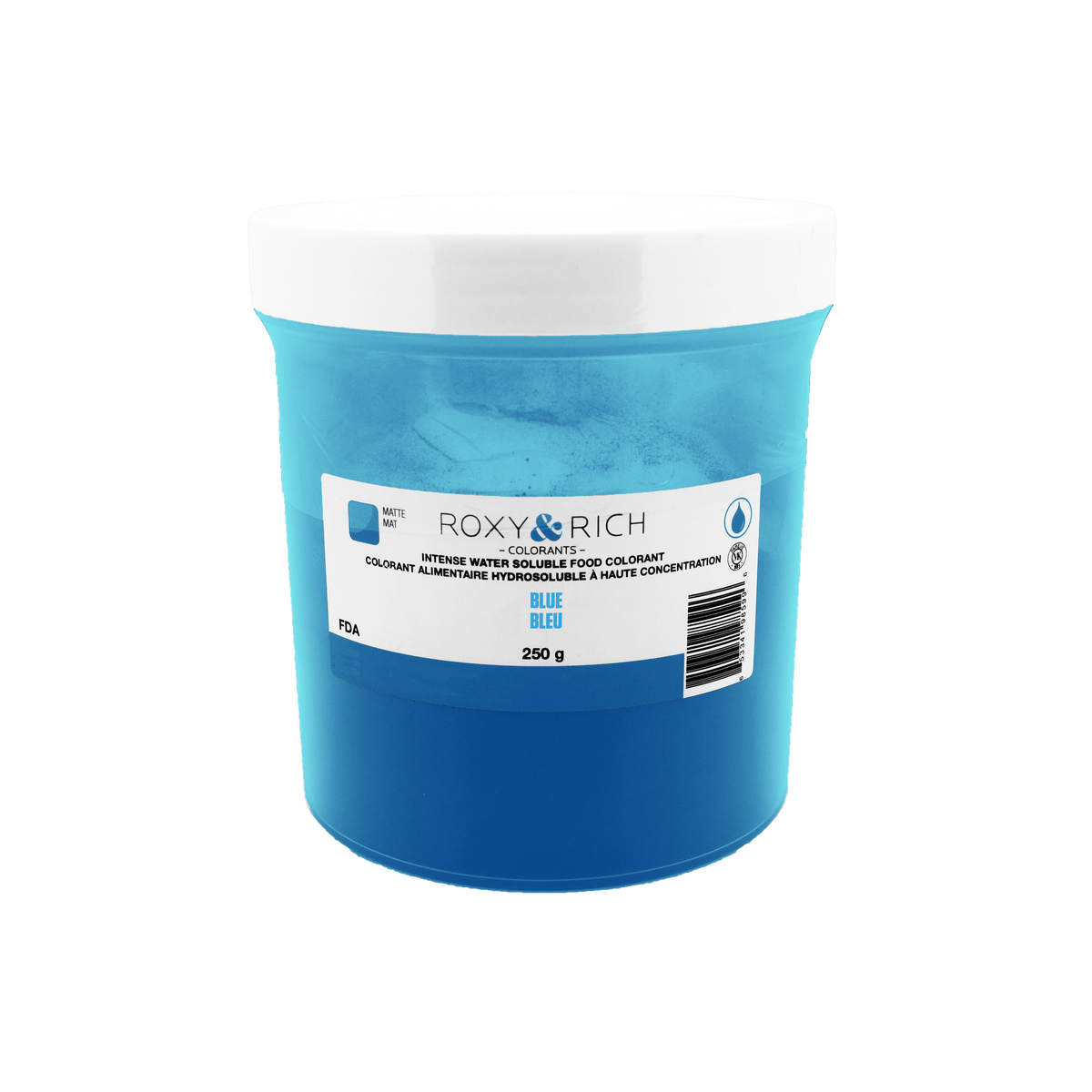 Colorant alimentaire hydrosoluble Bleu 250g - Roxy & Rich - Colorant alimentaire hydrosoluble - H250-004 - La Guilde Culinaire