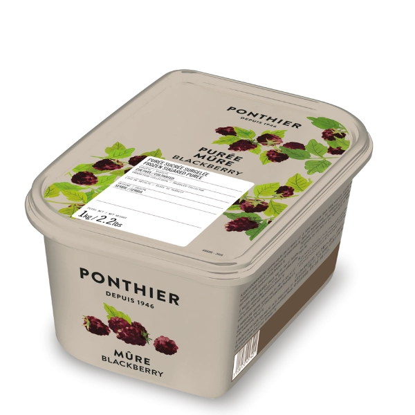 Purée de Mûre surgelée 1kg - Ponthier - Purée de fruit - - La Guilde Culinaire
