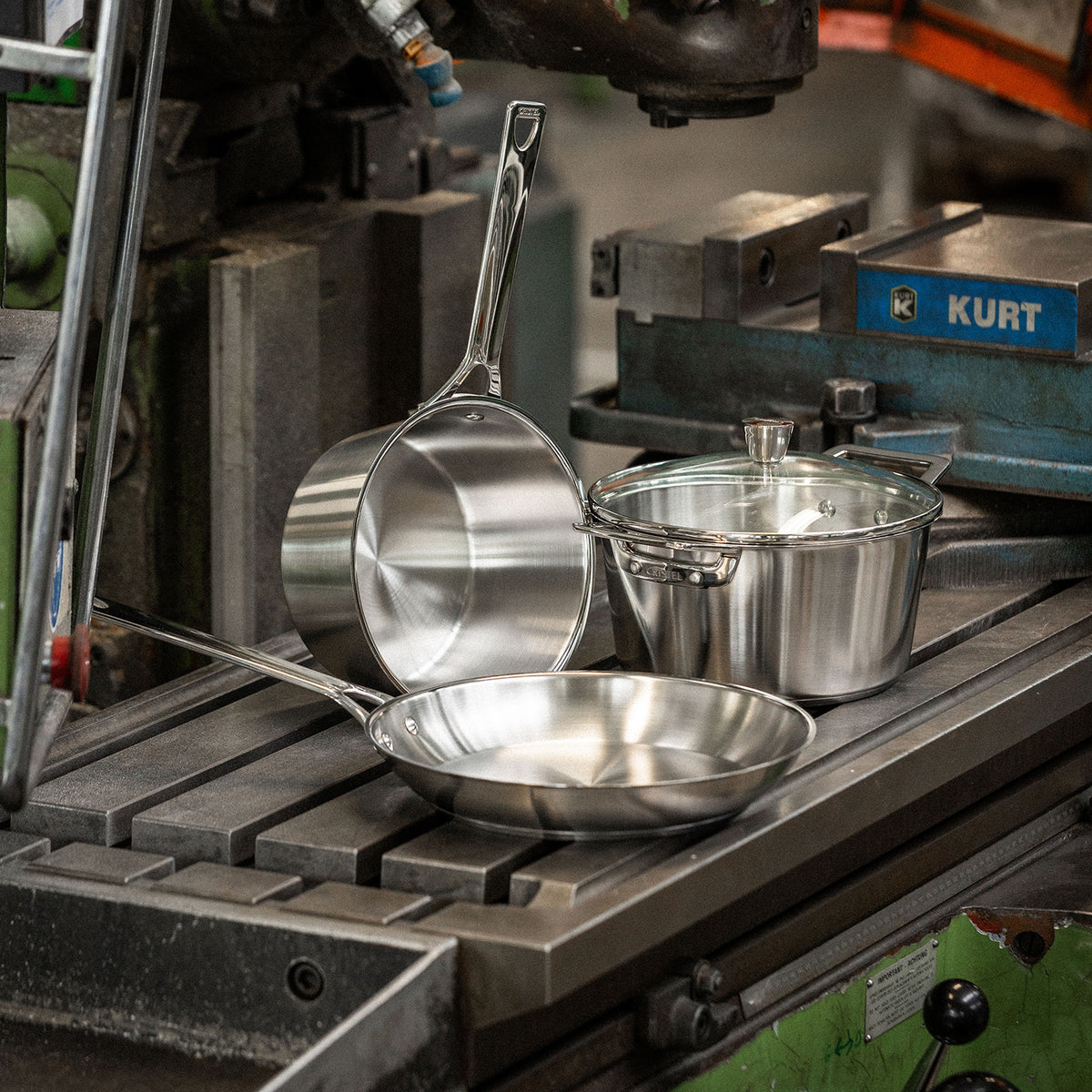 Faitout inox brossé avec couvercle Cristel - Collection 1826 - Cristel - Marmite - - La Guilde Culinaire