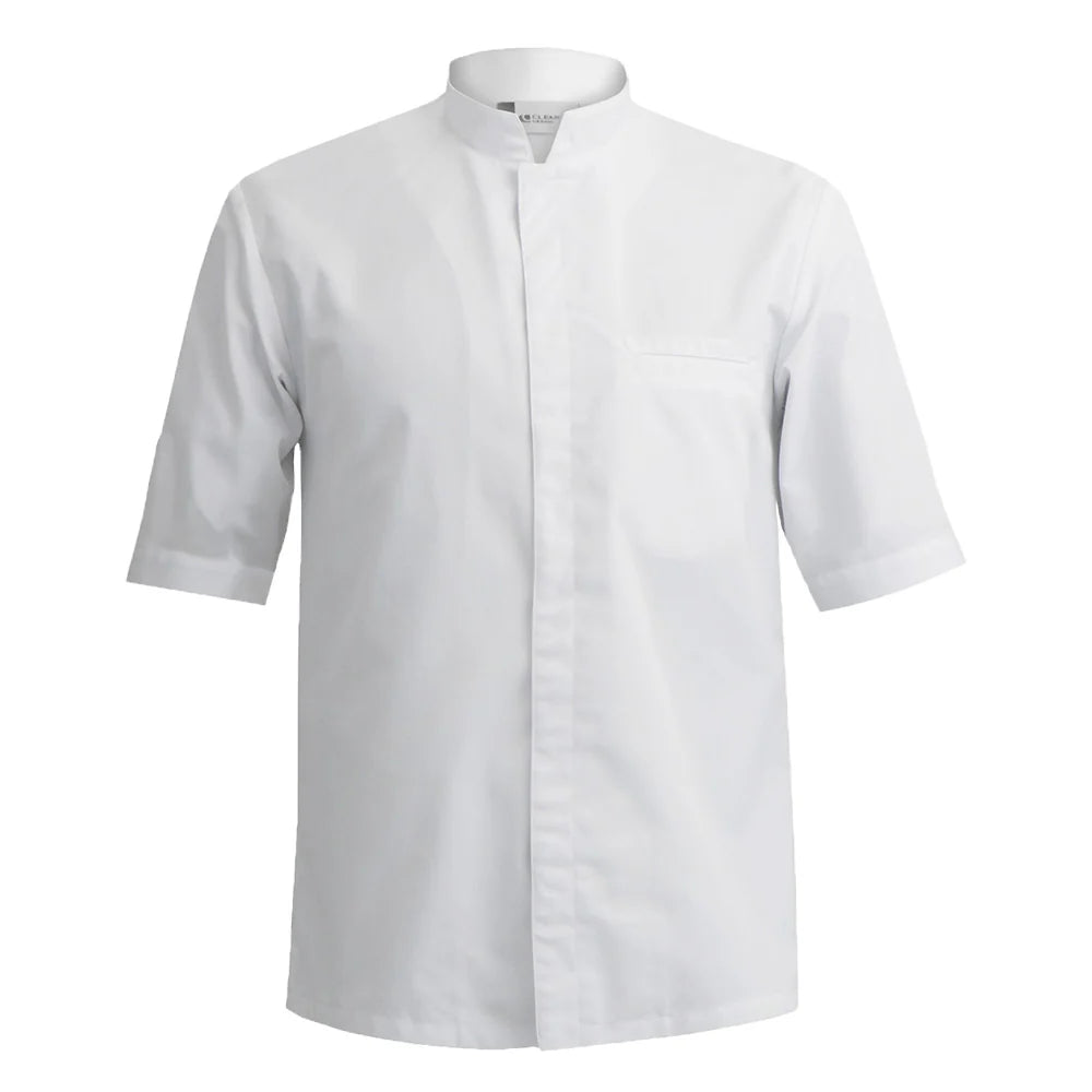 Veste de cuisine Mantova Blanc Courtes T0 - UE S-42/44 - US 34/35 - Clement Design - Veste cuisine homme - MANTOVA BLANC MC T0 - La Guilde Culinaire
