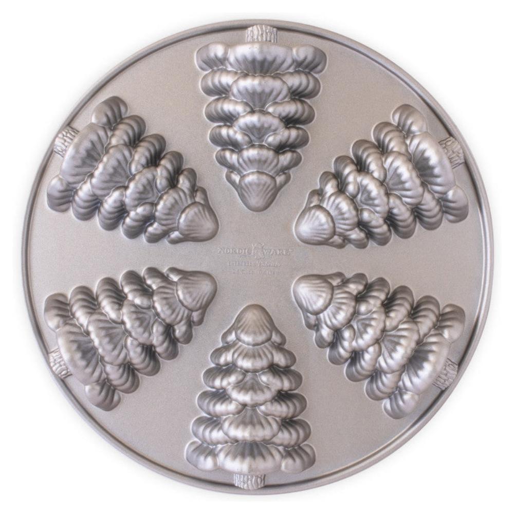 Moule à gâteau 6 mini sapins Silver - Nordic Ware - Moule à gâteaux - - La Guilde Culinaire