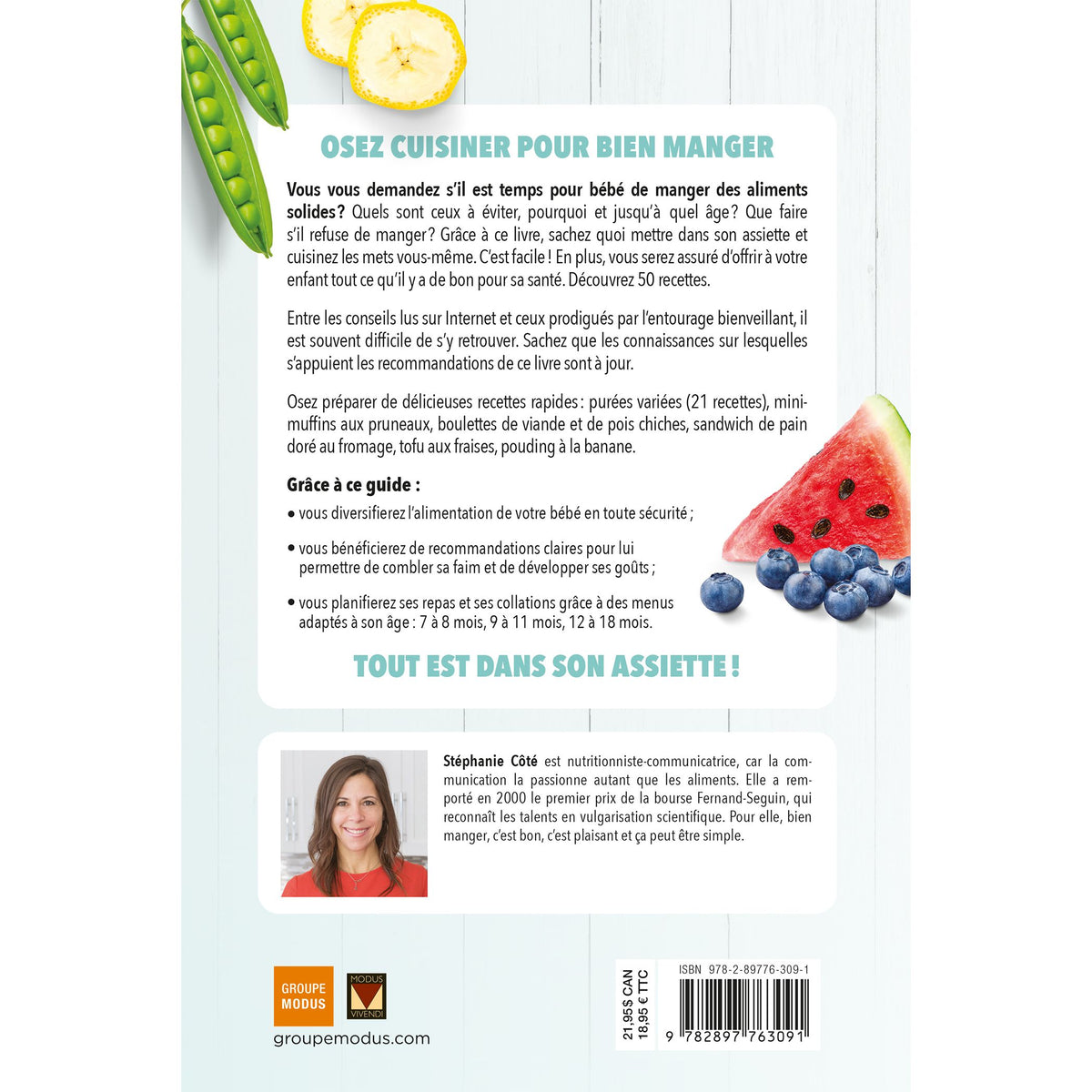 Oser cuisiner – Mon bébé - Modus Vivendi Ed. - Livre santé - - La Guilde Culinaire