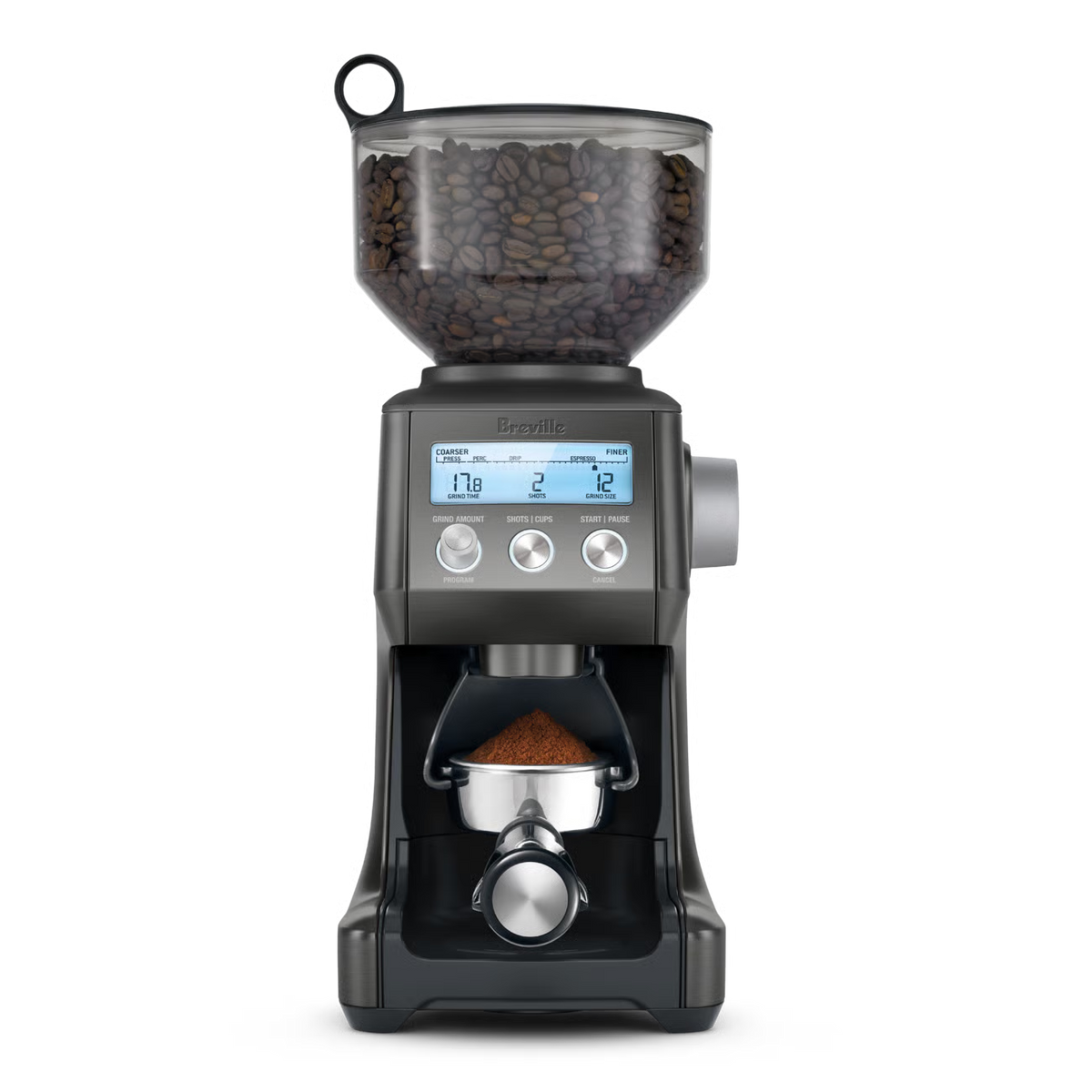 Moulin à café le Smart Grinder Pro Acier inoxydable noir - Breville - Moulin à café - BCG820BST1BCA1 - La Guilde Culinaire
