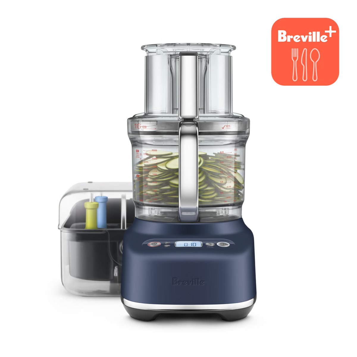 Robot Culinaire The Breville Sous Chef 16 Bleu Damas - Breville - Robot cuiseur - BFP810DBL1BNA1 - La Guilde Culinaire