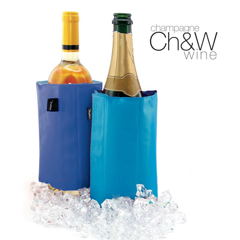 Refroidisseur à Vin et Champagne bleu et cyan - Pulltex - Refroidisseur à vin - - La Guilde Culinaire