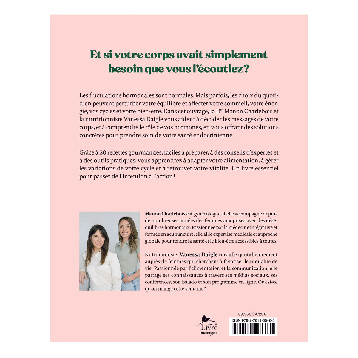 Hormones et alimentation - De L'Homme Ed. - Livre de cuisine - - La Guilde Culinaire