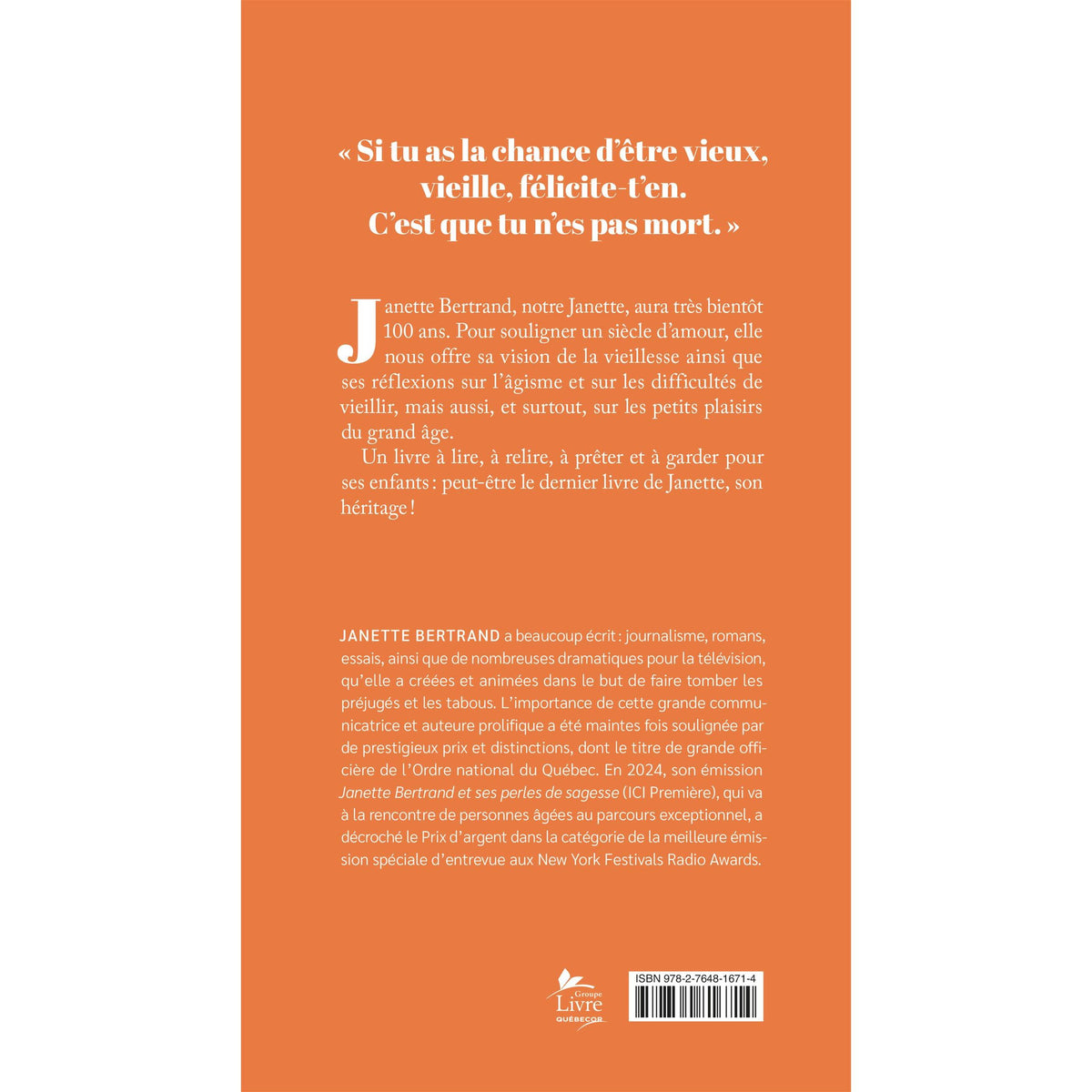 Cent ans d'amour : Réflexions sur la vieillesse - Libre Expression Ed. - Livre de cuisine - - La Guilde Culinaire