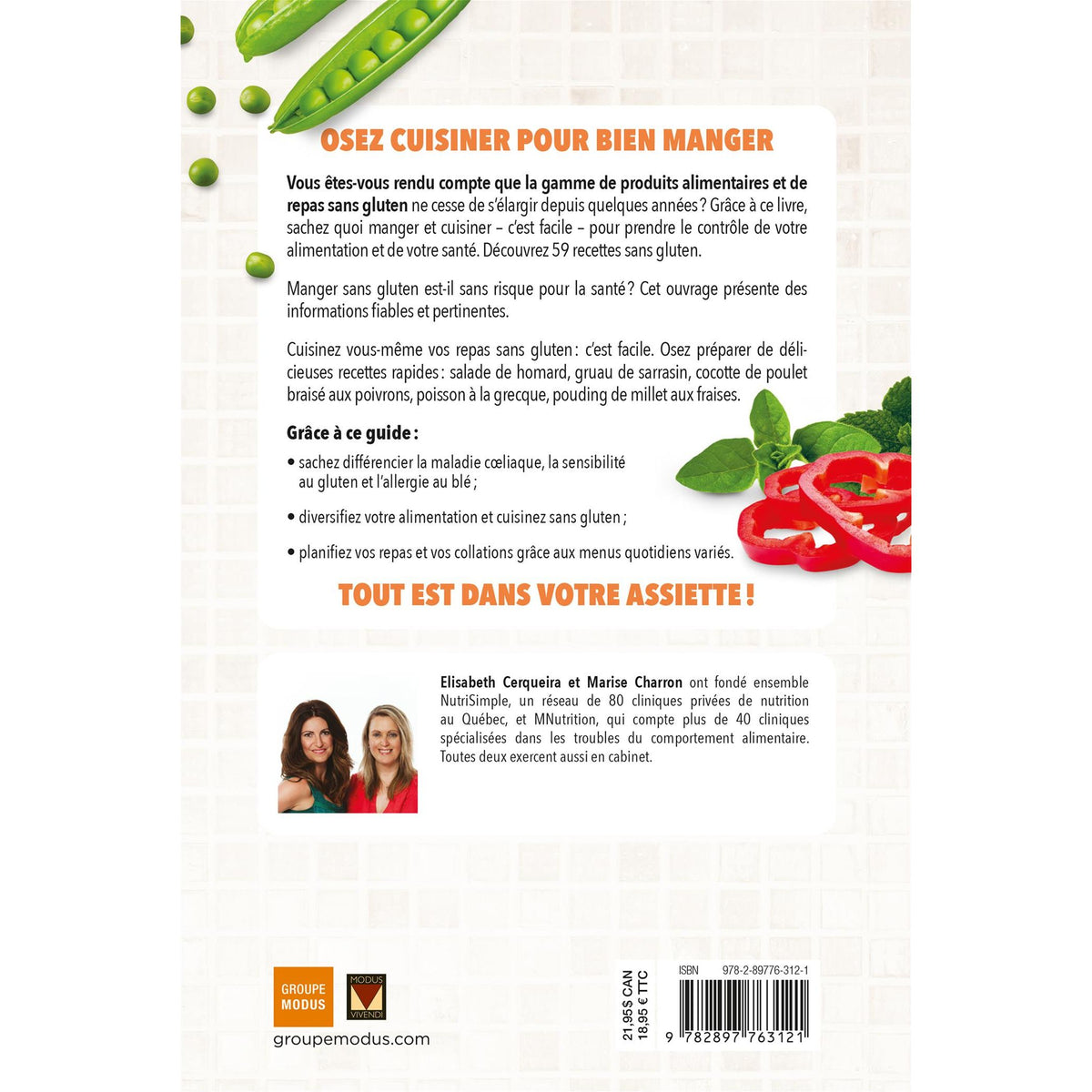 Oser cuisiner - Sans gluten : Cuisine simple et savoureuse - Modus Vivendi Ed. - Livre de cuisine - - La Guilde Culinaire