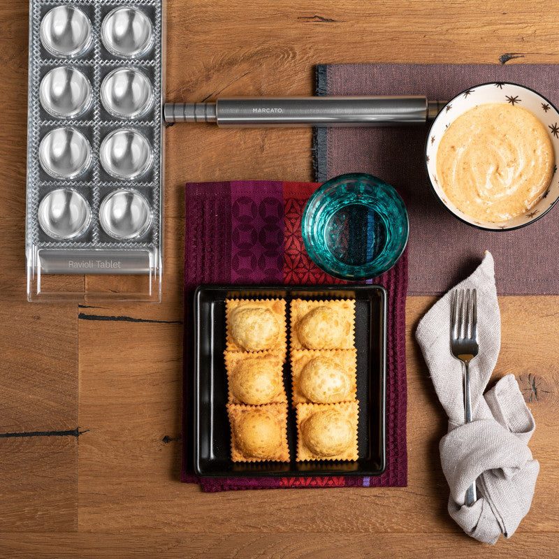 Tablette à raviolis Design Chrome - Marcato Design - Moule à pâtes - - La Guilde Culinaire