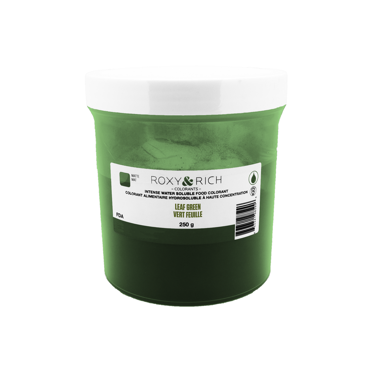 Colorant alimentaire hydrosoluble Vert Feuille 250g - Roxy & Rich - Colorant alimentaire hydrosoluble - H250-012 - La Guilde Culinaire