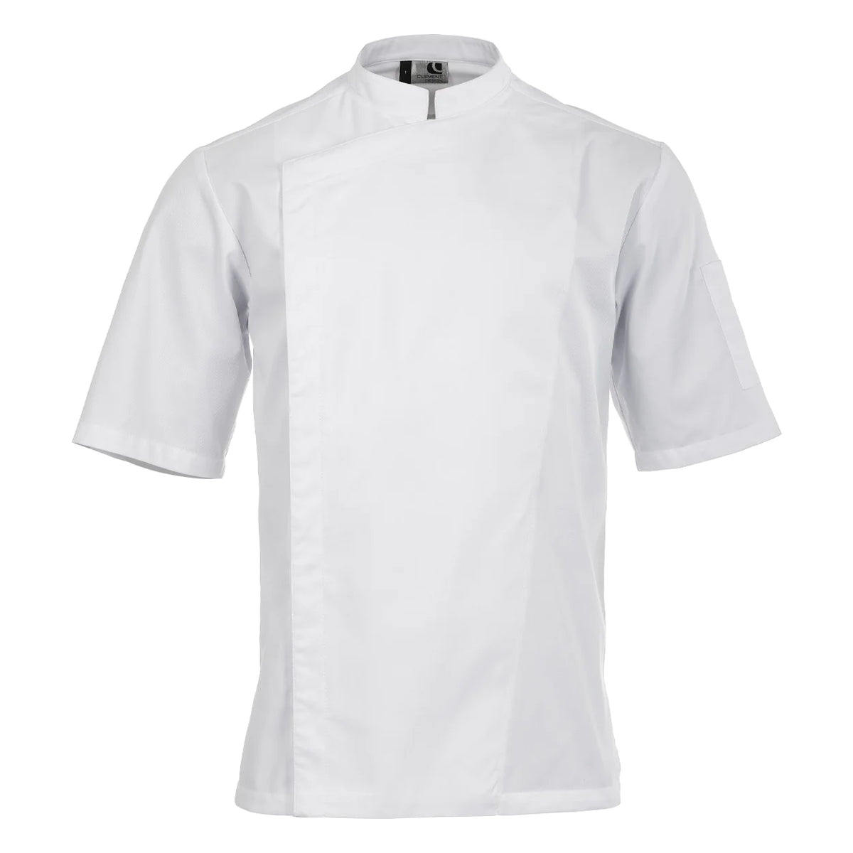 Veste de cuisine Liverpool Blanc Courtes T00 - UE XS-40/42 - US 31/33 - Clement Design - Veste cuisine homme - LIVERPOOL-BL-MC-XS-T00 - La Guilde Culinaire