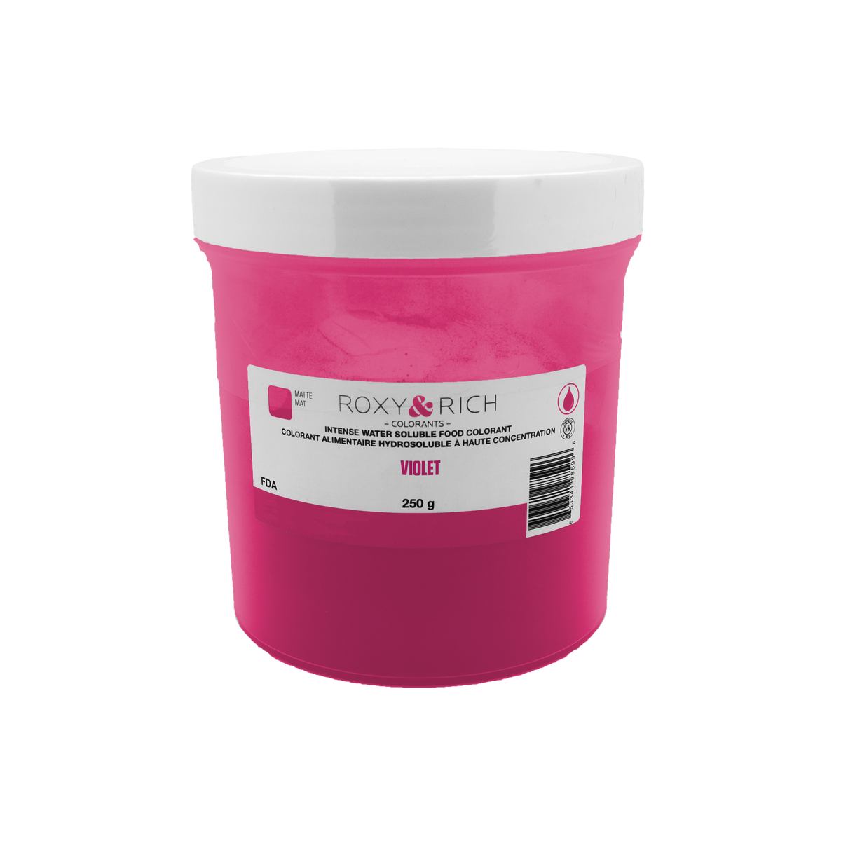 Colorant alimentaire hydrosoluble Violet 250g - Roxy & Rich - Colorant alimentaire hydrosoluble - H250-018 - La Guilde Culinaire