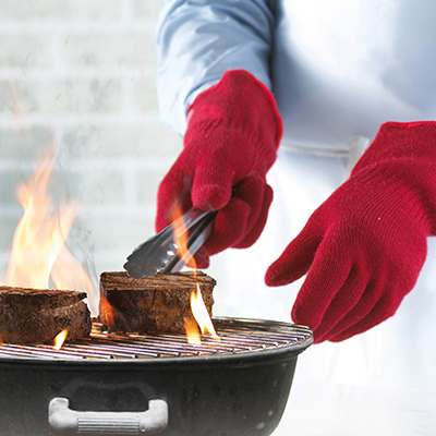 Ensemble de 2 gants de cuisine et bbq (rouge) - Trudeau - Gant de cuisine - - La Guilde Culinaire