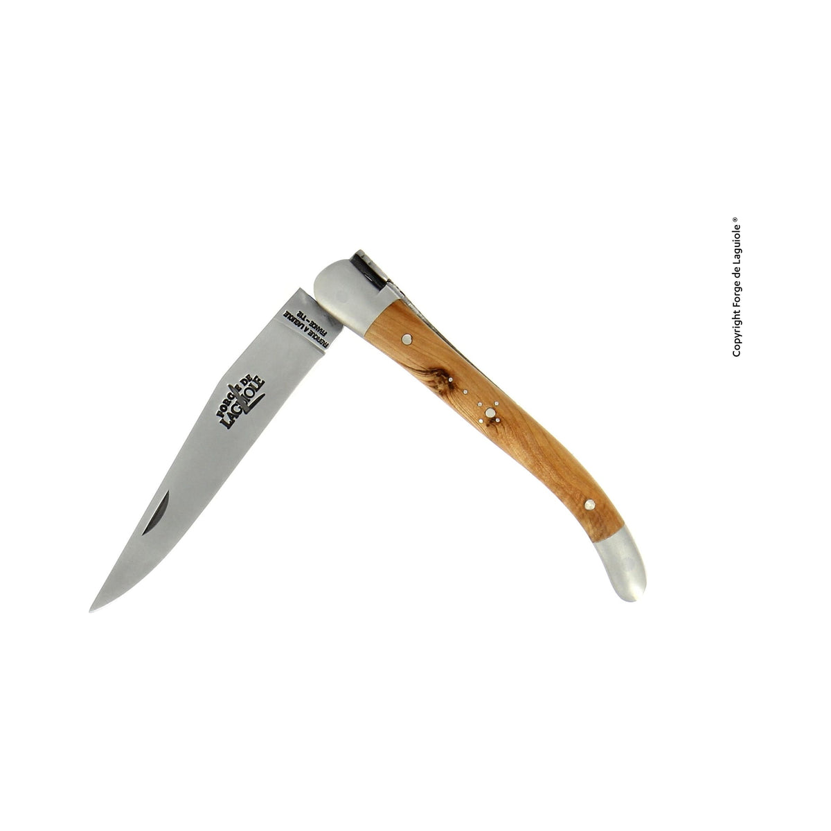 Couteau pliant 9 cm, mitre inox mat – Laguiole Genévrier - Laguiole - Couteau de poche - 129 IN GE SAT - La Guilde Culinaire