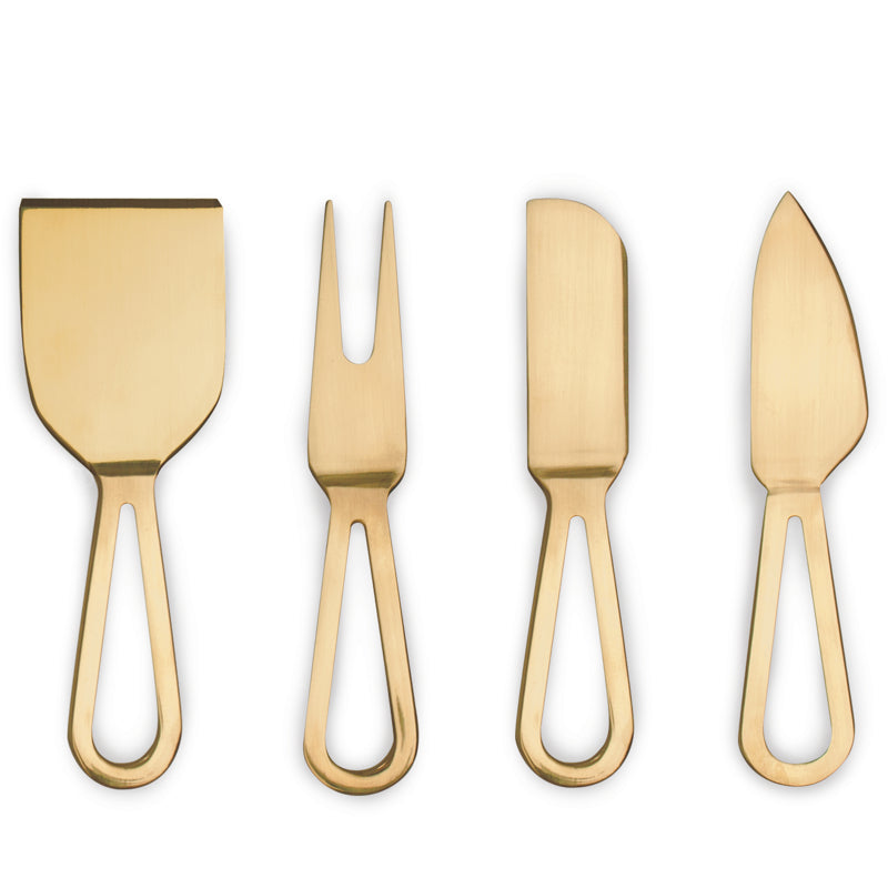 Ensemble de couteaux à fromage Doré (4 pièces) - Natural Living - Couteau à fromage - - La Guilde Culinaire