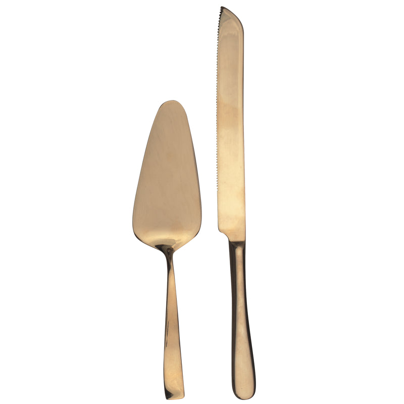 Couvert à gâteau Doré (2 pièces) - Natural Living - Pelle à gâteau - - La Guilde Culinaire