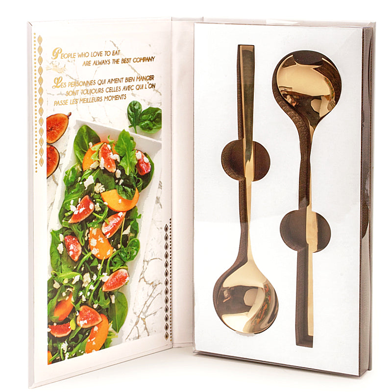 Couvert à salade Doré (2 pièces) - Natural Living - Couvert à salade - - La Guilde Culinaire