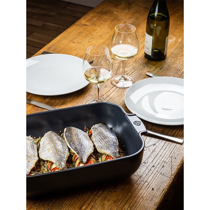 APPOLIA - Plat four en céramique rectangle Ardoise 40cm-16" - Peugeot - Plat pour four - - La Guilde Culinaire