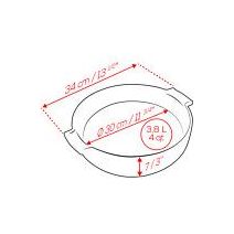 APPOLIA - Plat four en céramique rond Ardoise 34cm-13.4" ! - Peugeot - Plat pour four - - La Guilde Culinaire