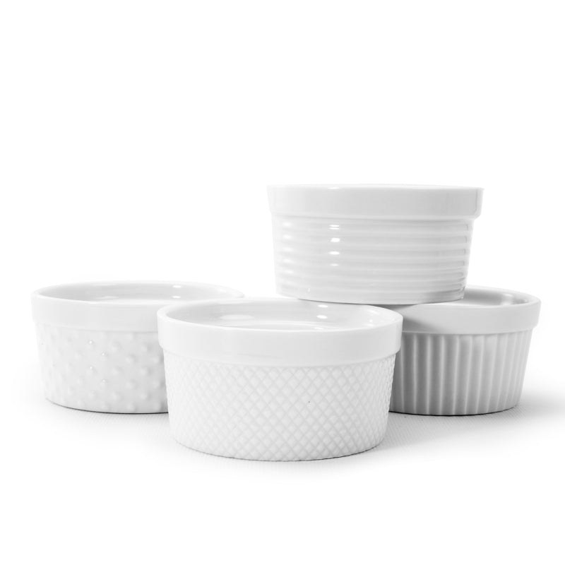 Ramequins Blanc - kit de 4 unités - Bia - Ramequin et moule à soufflé - - La Guilde Culinaire