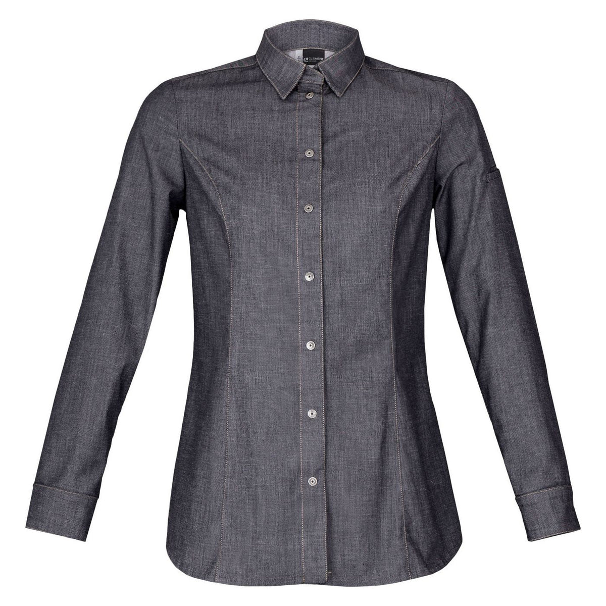 Veste de cuisine Dakota * Denim Longues T00 - UE XS-34/36 - US 28/29 - Clement Design - Veste cuisine femme - DAKOTA DENIM ML T00 - La Guilde Culinaire