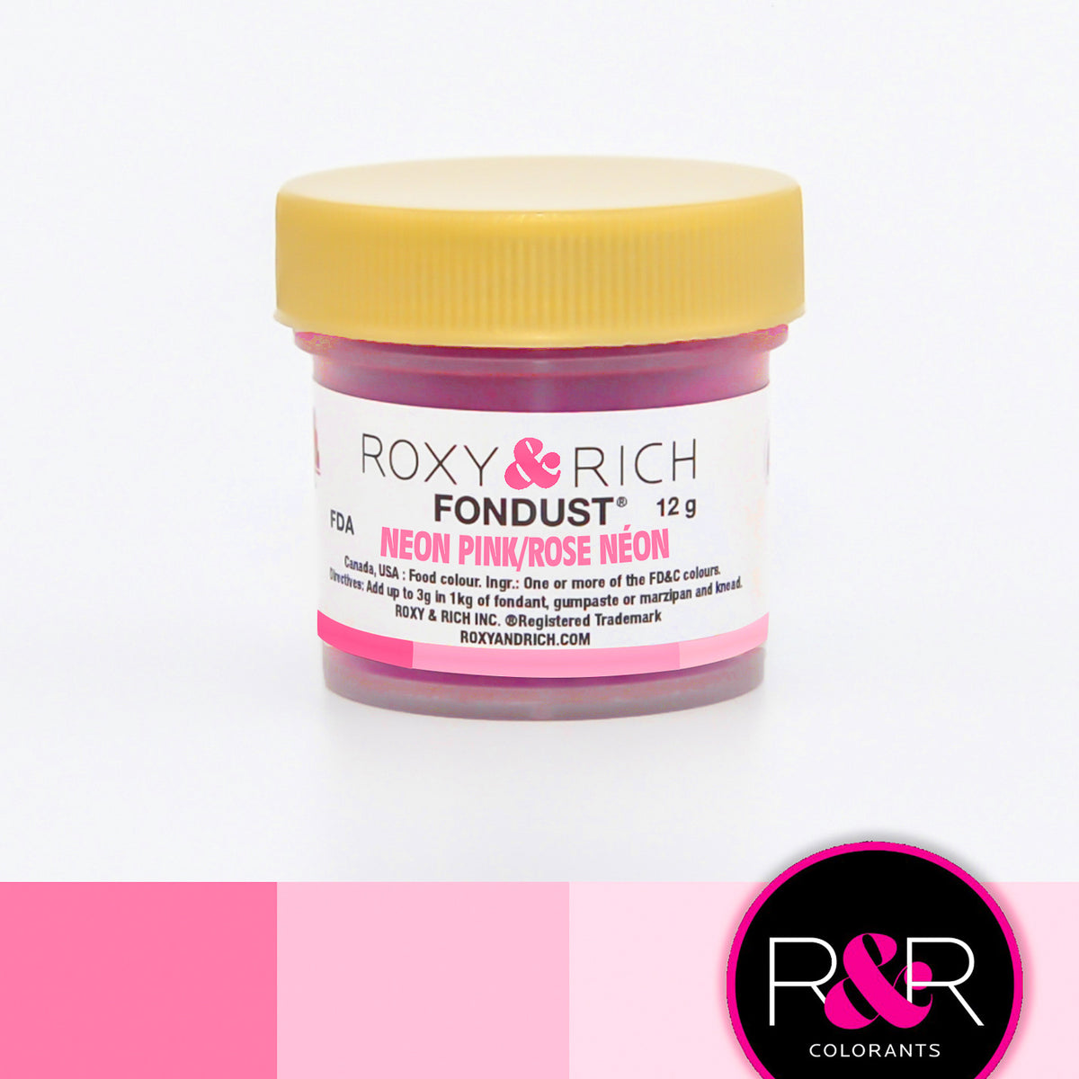 Colorant FONDUST Rose Néon - Roxy & Rich - Colorant alimentaire hydrosoluble - - La Guilde Culinaire