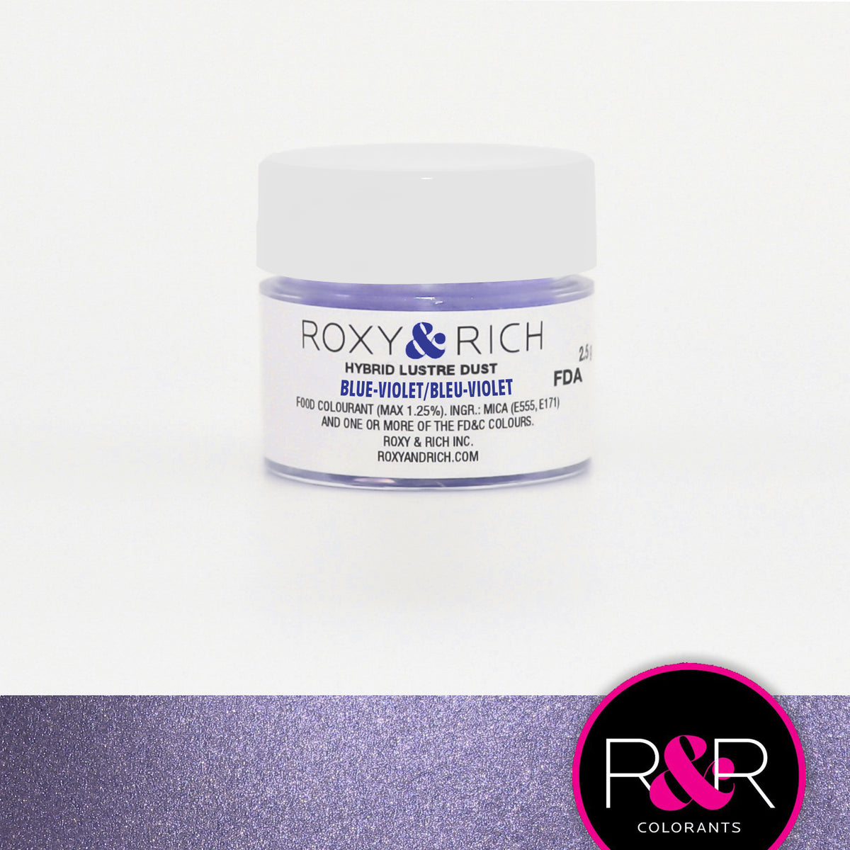 Poudre lustrée hybride Bleu Violet - Roxy & Rich - Poudre lustrée - - La Guilde Culinaire
