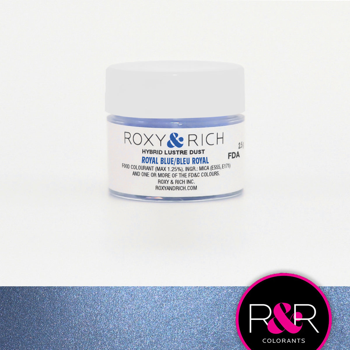 Poudre lustrée hybride Bleu Royal - Roxy & Rich - Poudre lustrée - - La Guilde Culinaire