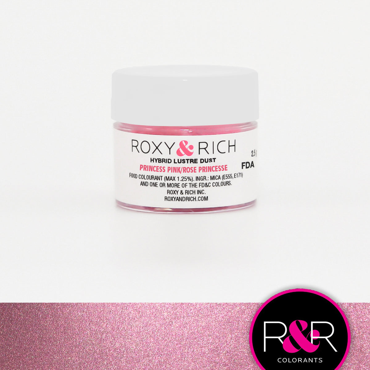 Poudre lustrée hybride Rose Princesse - Roxy & Rich - Poudre lustrée - - La Guilde Culinaire