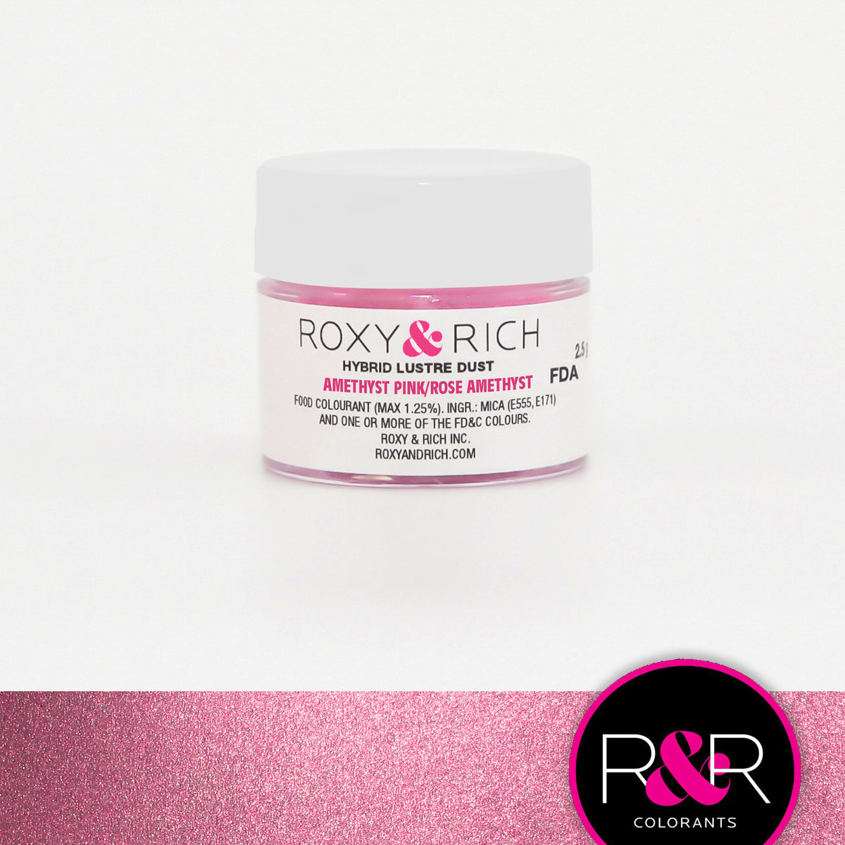 Poudre lustrée hybride Rose Améthyste - Roxy & Rich - Poudre lustrée - - La Guilde Culinaire