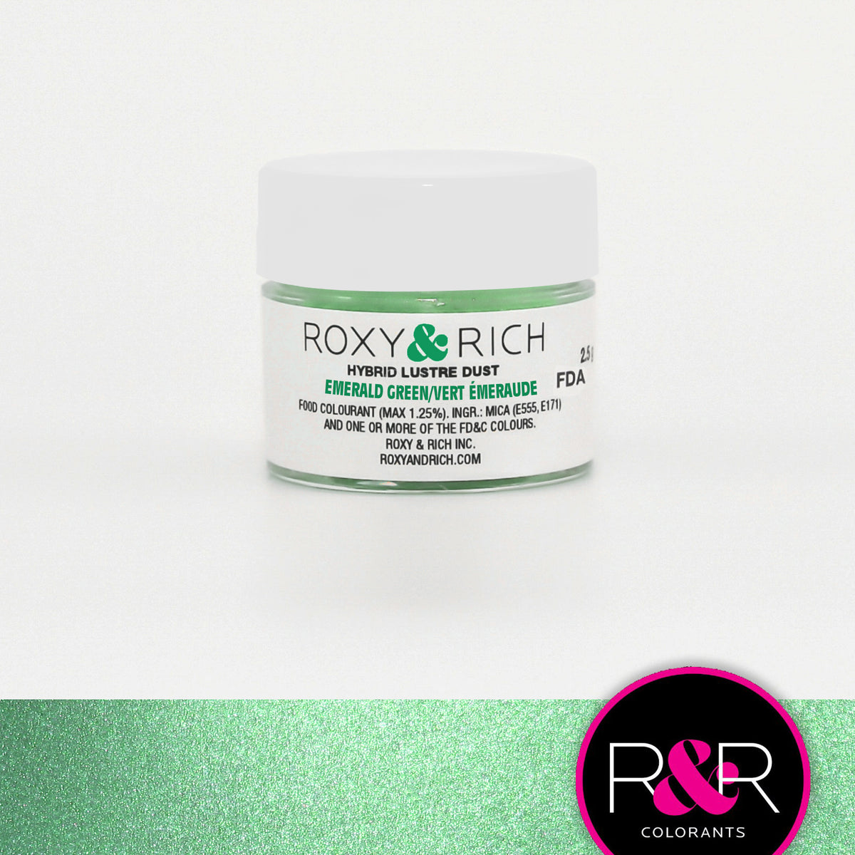 Poudre lustrée hybride Vert Émeraude - Roxy & Rich - Poudre lustrée - - La Guilde Culinaire