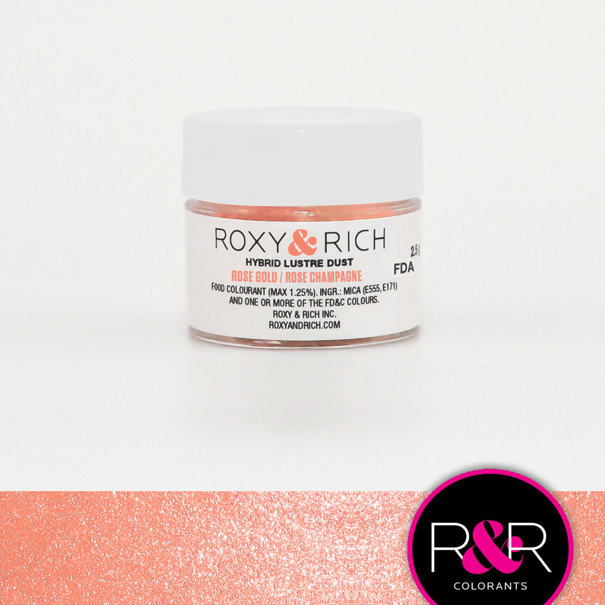 Poudre lustrée hybride Rose Champagne - Roxy & Rich - Poudre lustrée - - La Guilde Culinaire