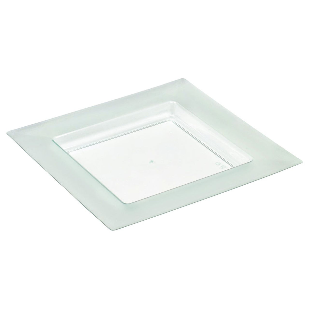 Assiette Diamant transparente verte 150 mm - paquet de 25 - Solia - Service de table jetable - - La Guilde Culinaire